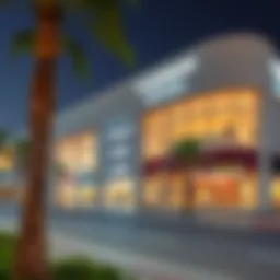 Exterior view of Al Ghurair Mall showcasing its modern architecture