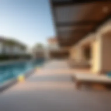 Amenities including pool and recreational areas at Al Habtoor Villas