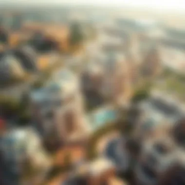 Aerial view of Al Habtoor Villas community highlighting landscape