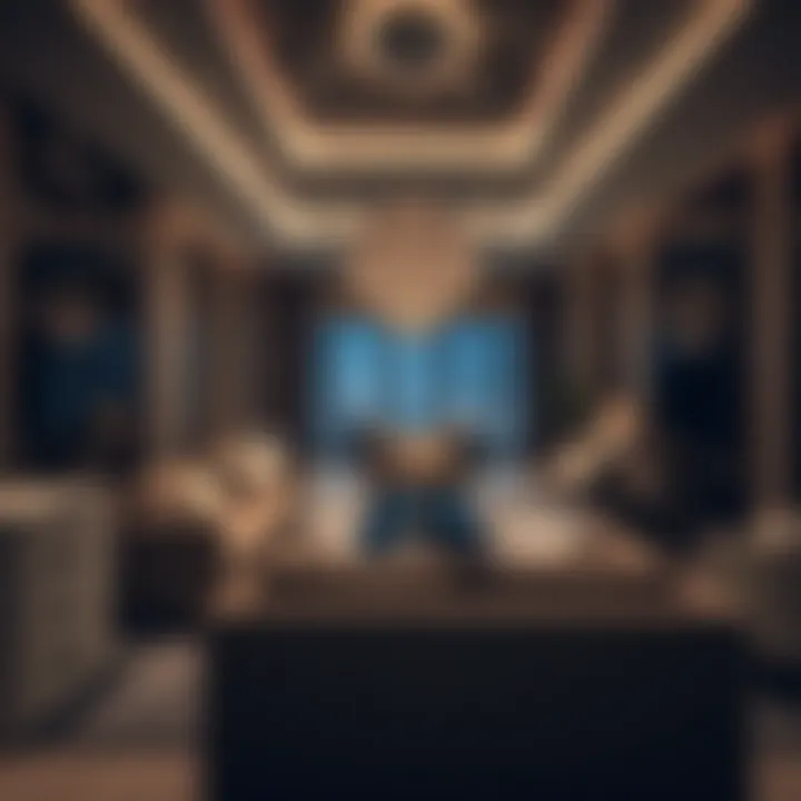 Luxurious interior design of Al Habtoor Villas living space