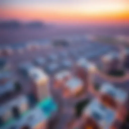 Aerial view of Al Khail Real Estate developments showcasing modern architecture