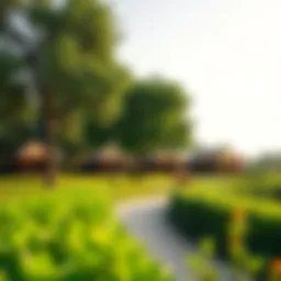 Scenic view of Al Mamzar Park showcasing lush greenery