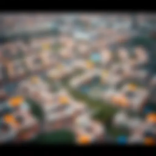 Vibrant Community Layout of Al Maya JVC Aerial view showcasing the vibrant community layout of Al Maya JVC