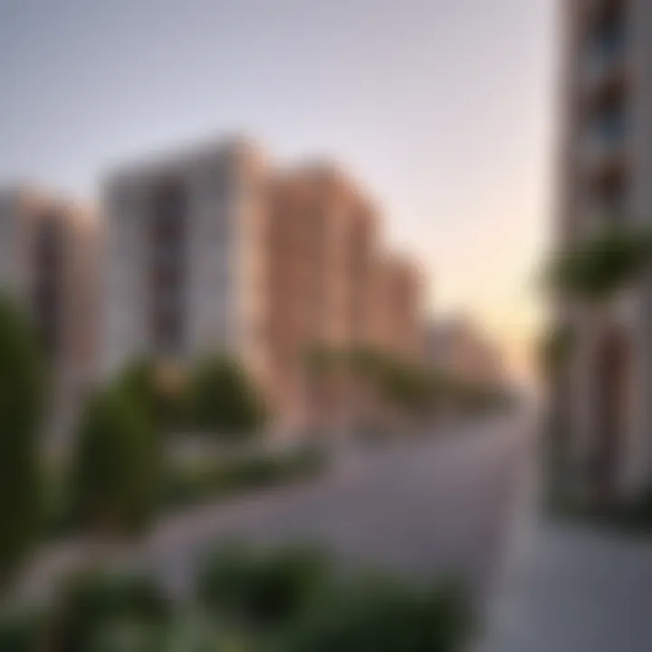 Modern Residential Buildings in Al Maya JVC Modern residential buildings highlighting property types in Al Maya JVC