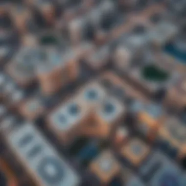 Aerial view of Aykon City showcasing its architectural design