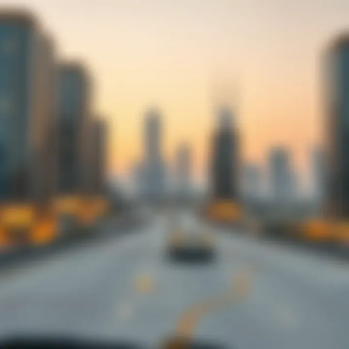 Map highlighting the location of Aykon City within Dubai