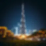 Stunning view of Burj Khalifa illuminated for Eid festivities