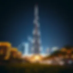 Stunning view of Burj Khalifa illuminated for Eid festivities