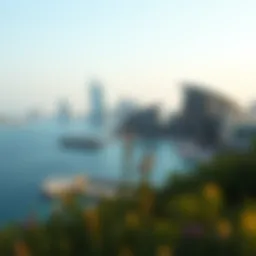 Stunning coastline view of Blue Waters Dubai highlighting the unique architecture