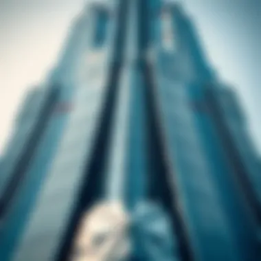 Close-up of Burj Khalifa's intricate facade design