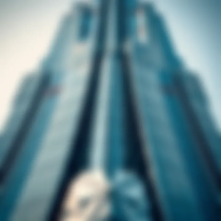 Close-up of Burj Khalifa's intricate facade design