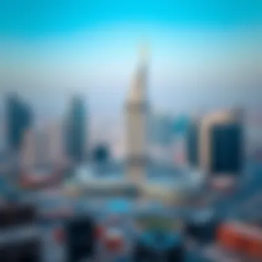 Panorama of برج كيان and Dubai's Urban Landscape Panoramic view of برج كيان with surrounding urban landscape