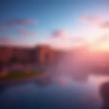 Scenic depiction of atmospheric conditions in the region