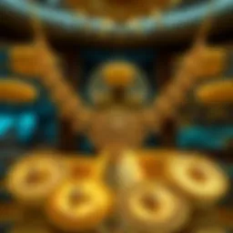 Glittering 24-carat gold jewelry displayed elegantly