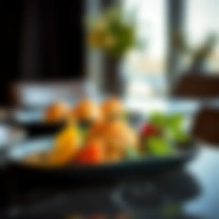 Artfully presented gourmet dish from a Dubai Hills restaurant