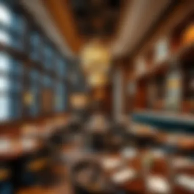 Lavish interior of a upscale restaurant in Dubai Hills