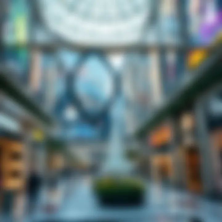 Vibrant atmosphere of Dubai Mall showcasing luxury shopping and entertainment