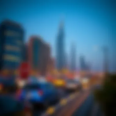 Dubai skyline with real estate highlights