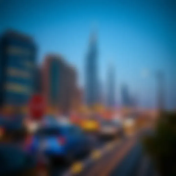 Dubai skyline with real estate highlights