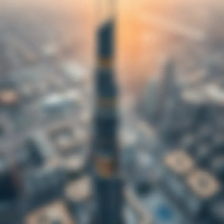 Aerial view of Emaar Tower showcasing its stunning architecture