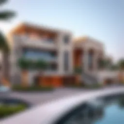 Stunning exterior view of Emarat Bustan showcasing its architectural design
