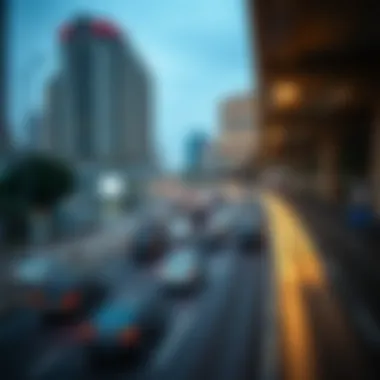 Traffic flow on Emirates Road demonstrating urban planning