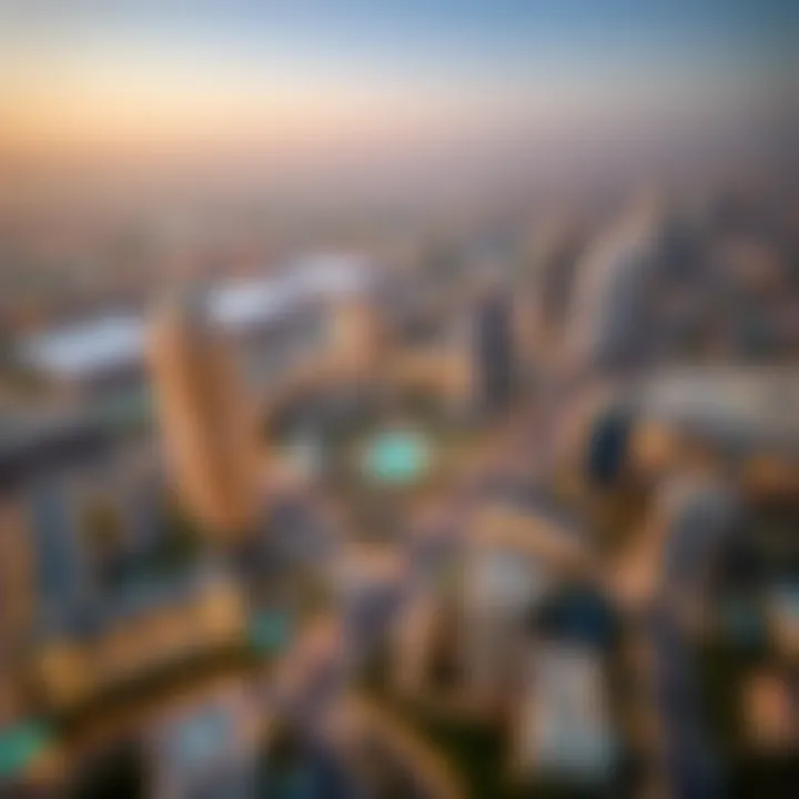 Aerial view of Al Barsha highlighting its proximity to Dubai attractions