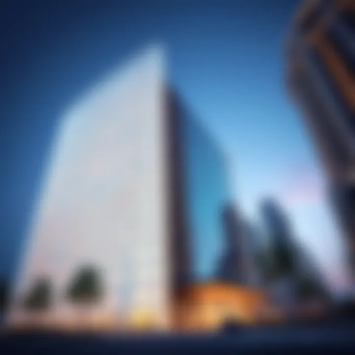 Innovative Facade of Binghatti Phantom Close-up of Binghatti Phantom's innovative facade reflecting modern design principles