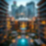 Aerial view of Damac Lincoln Park showcasing modern architecture