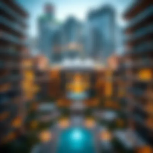 Aerial view of Damac Lincoln Park showcasing modern architecture