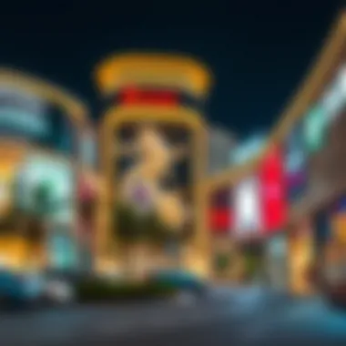 Exterior view of Deira Mall at night