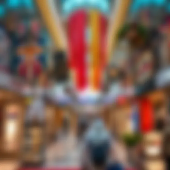 Vibrant shopping environment within Deira Mall