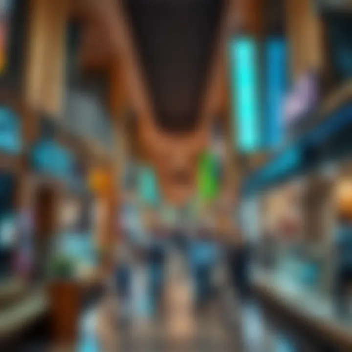 Diverse Retail Experience in Dubai City Walk Shoppers enjoying the diverse retail offerings in City Walk