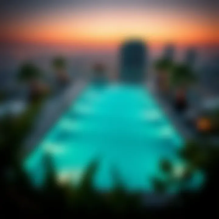 Unique Rooftop Pool Experience Unique rooftop pool in a Dubai hotel