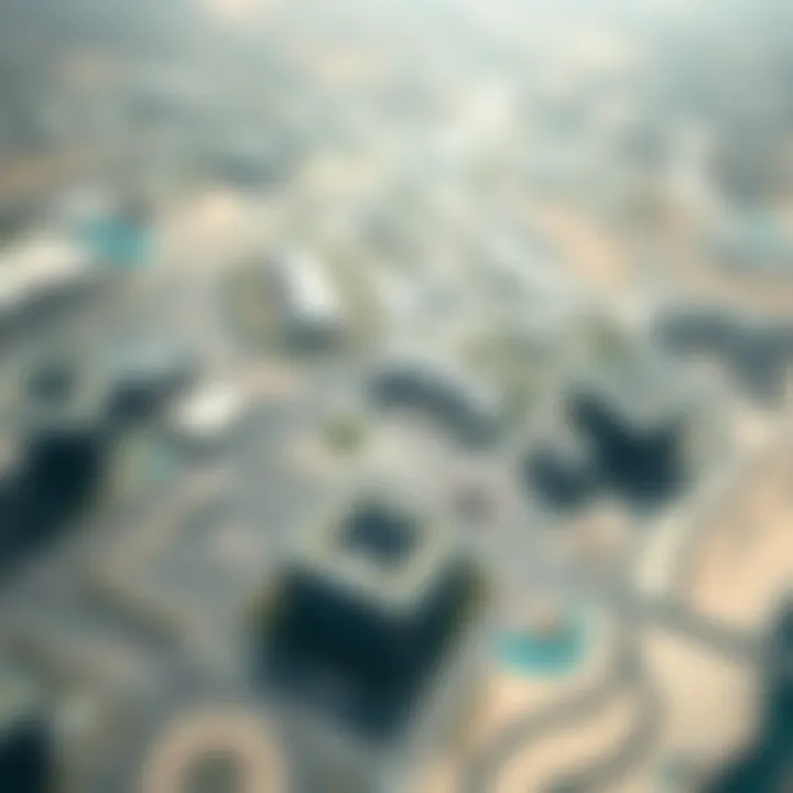Strategic Layout of Dubai Outsource Zone Aerial view of Dubai Outsource Zone showcasing its strategic layout