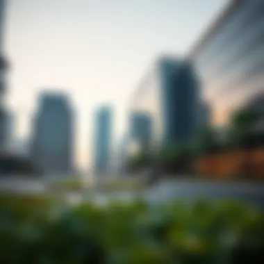 Business Potential within Dubai Outsource Zone Modern office buildings in Dubai Outsource Zone reflecting business potential