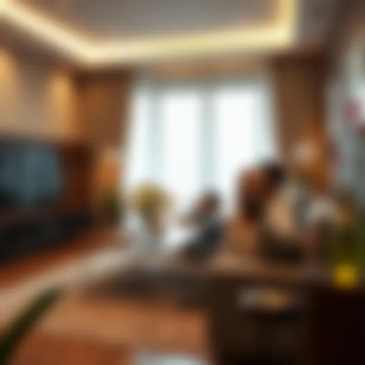 Family Enjoying Their Comfortable Living Space Happy family enjoying their rental space