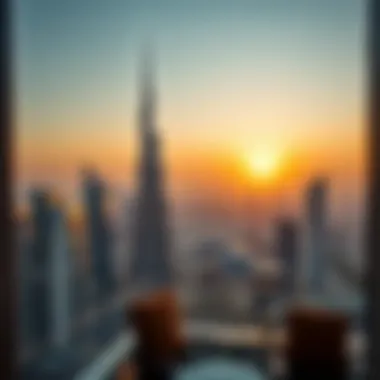 Dubai Skyline from a Shared Apartment View of Dubai skyline from a shared apartment
