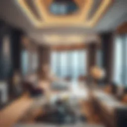 Luxurious hotel apartment interior in Bur Dubai