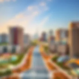 Stunning skyline view of Al Warqa highlighting residential developments