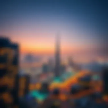 Panoramic view of the Dubai skyline from Liv Lux showcasing its prime location