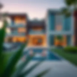Stunning exterior of a modern luxury villa in Dubai