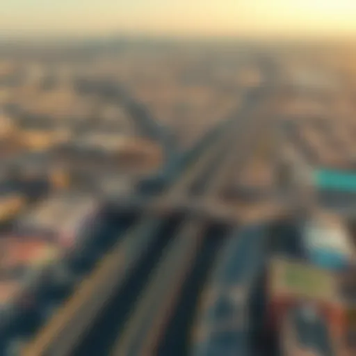 Panoramic view of Sheikh Zayed Road showcasing the skyline of Dubai