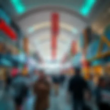 Panoramic view of Prime Zero 6 Mall filled with shoppers