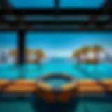 Luxurious private pool overlooking the skyline