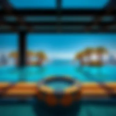 Luxurious private pool overlooking the skyline