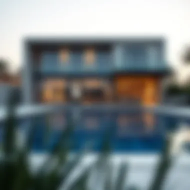 Modern architectural design featuring a private swimming pool