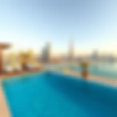 Exclusive rooftop pool overlooking Dubai skyline