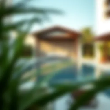 Tranquil private pool area surrounded by greenery