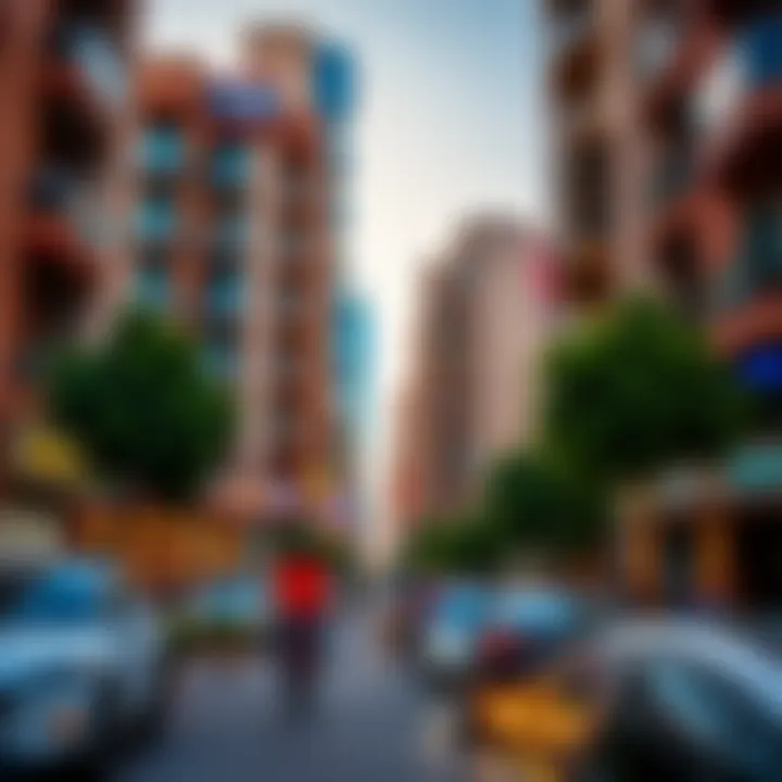 Vibrant Neighborhood Atmosphere Vibrant neighborhood in Dubai